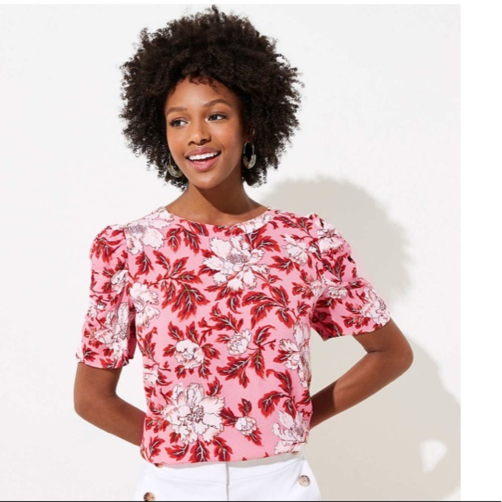 Brand new with tags pink ruffle sleeve top